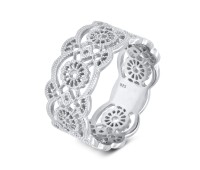 Gorgeous Ornament Silver Ring NSR-2966